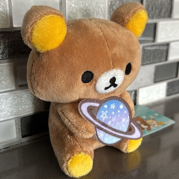 🪐San-X RILAKKUMA HOLDING PLANET Sitting Plush 5”Kawaii / Limited Edition NEW🪐 - Picture 4 of 16